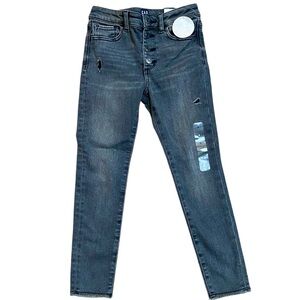 GAP Denim Girls High Rise Ankle Jegging 8 Gray Wash Stretch Skinny Jeans NWT